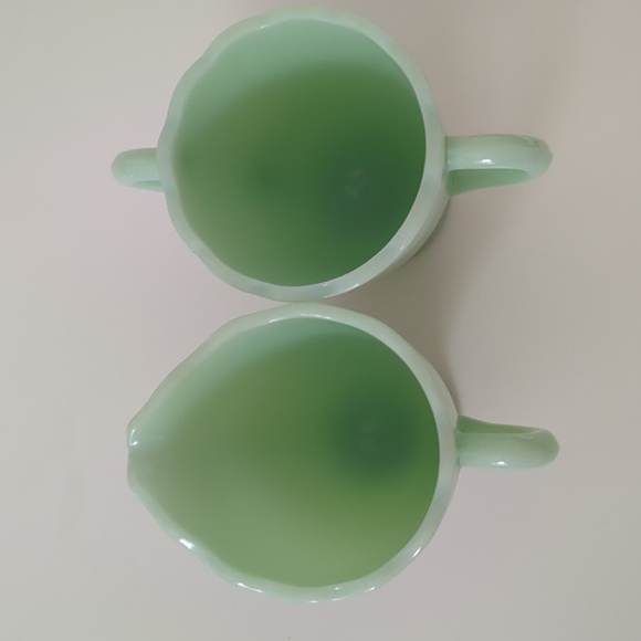 Mosser Jadeite Creamer and Sugar - Picture 4 of 6